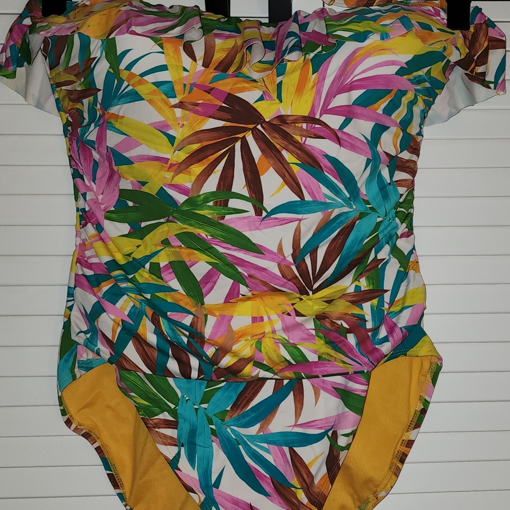 Bleu Rod Beattie Multicolor Tropical One Piece